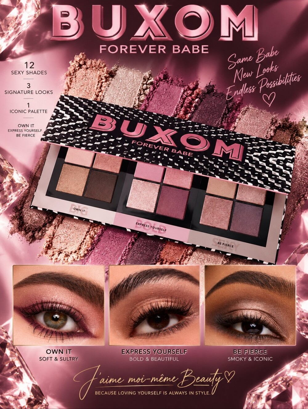 Buxom Forever Babe Primer Infused Eyeshadow Palette - Soft Glam Shimmer Wedding